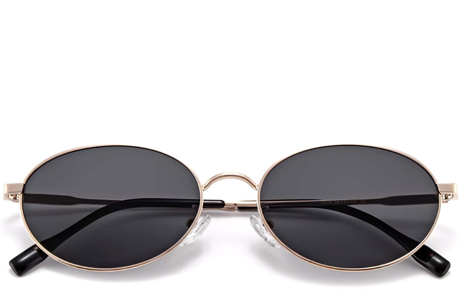 Oval Golden Metal Sunglasses #BS0423-0146