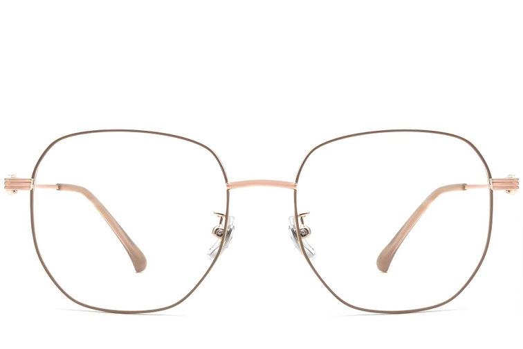 Geometric Brown Metal Glasses #BS0423-0147