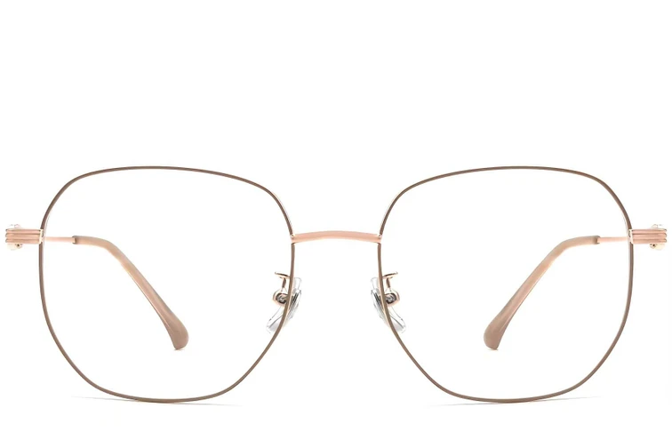 Geometric Brown Metal Glasses #BS0423-0147