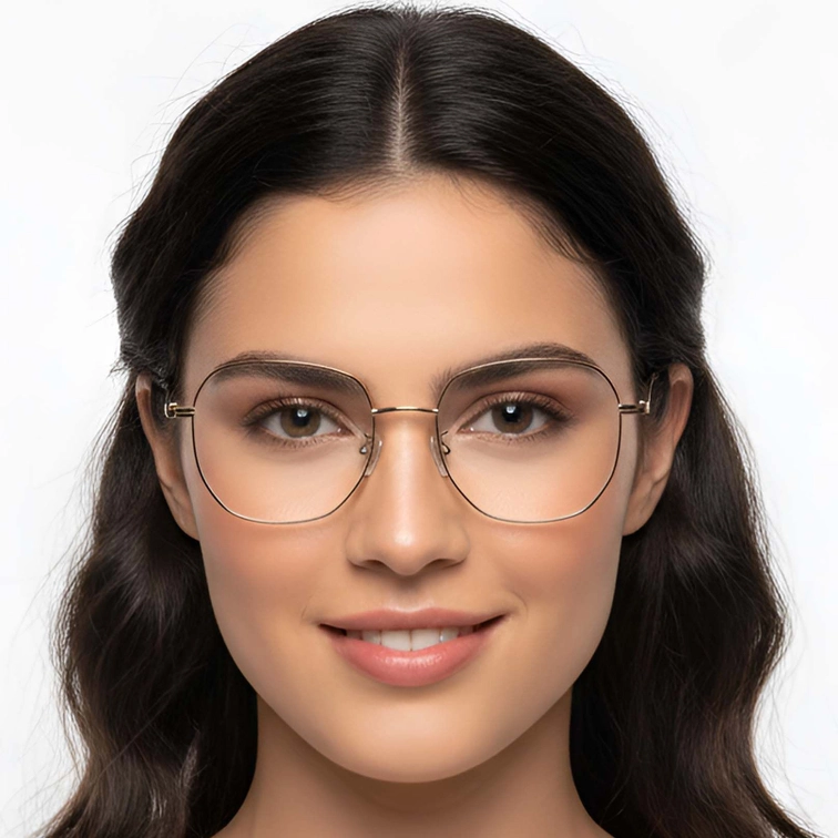 Geometric Brown Metal Glasses #BS0423-0147