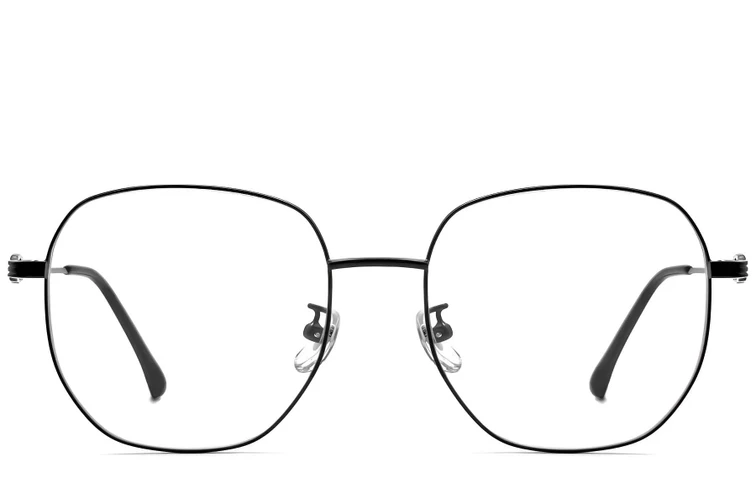 Gafas geométricas de metal negro #BS0423-0148