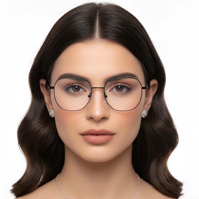 Geometric Black Metal Glasses #BS0423-0148