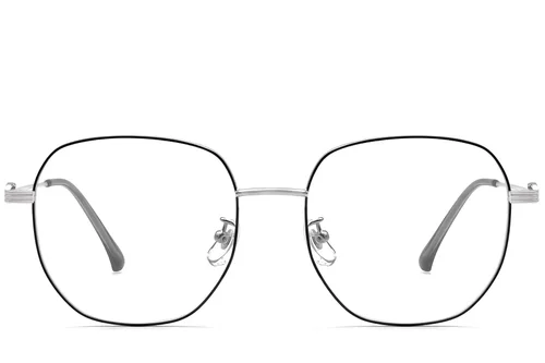 Lunettes géométriques en métal noir #BS0423-0149
