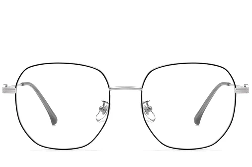 Gafas geométricas de metal negro #BS0423-0149