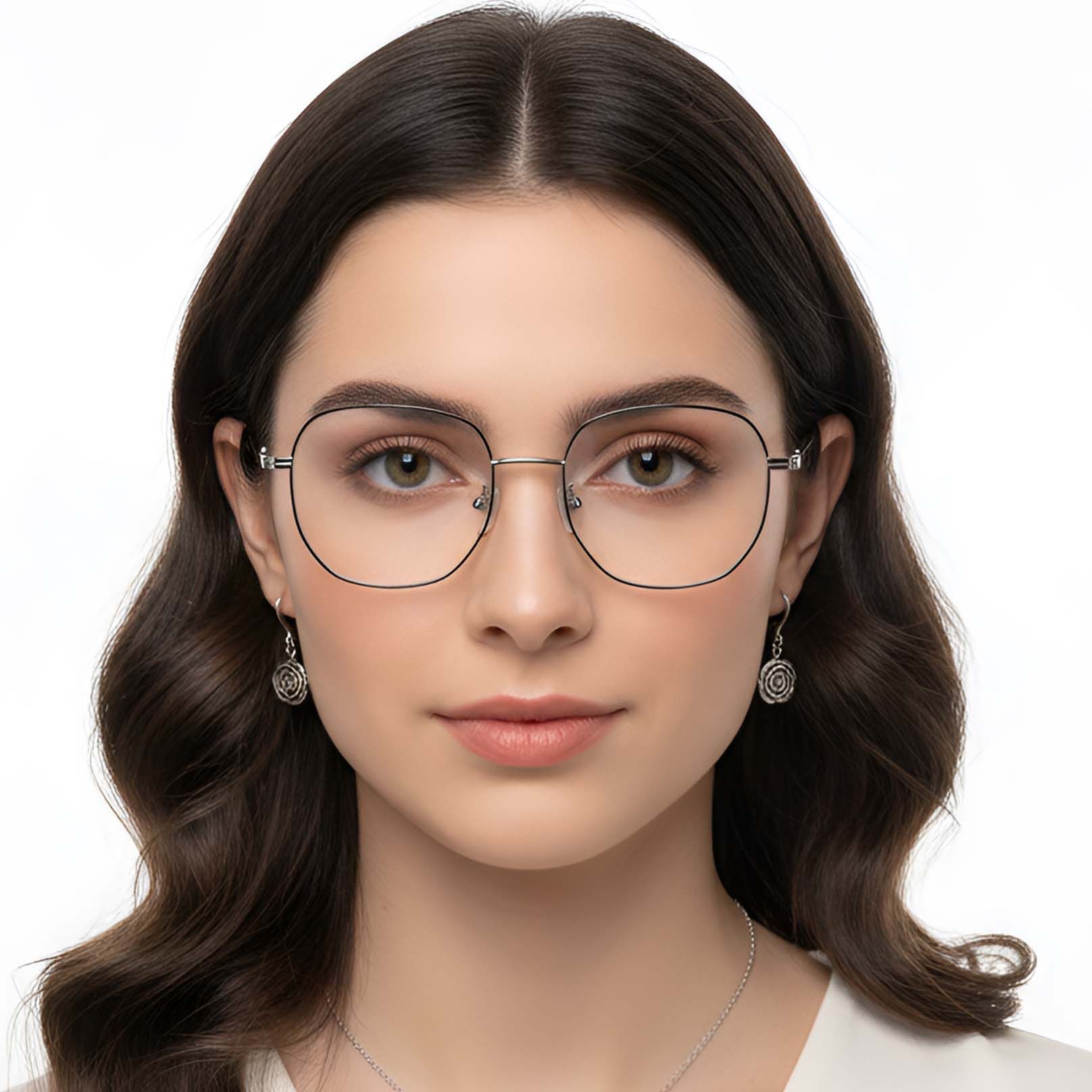 Geometric Black Metal Glasses #BS0423-0149