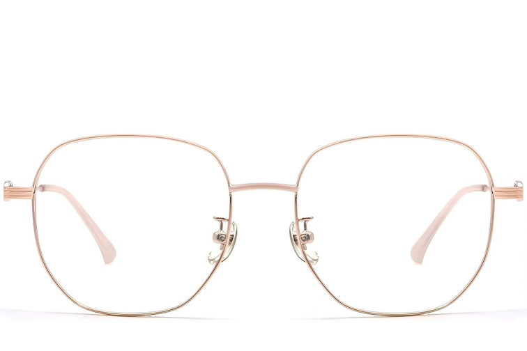 Geometric Pink Metal Glasses #BS0423-0150