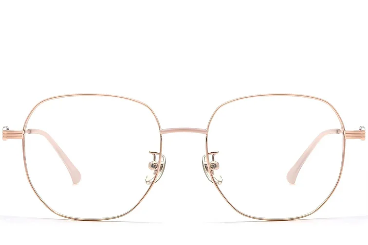 Geometric Pink Metal Glasses #BS0423-0150