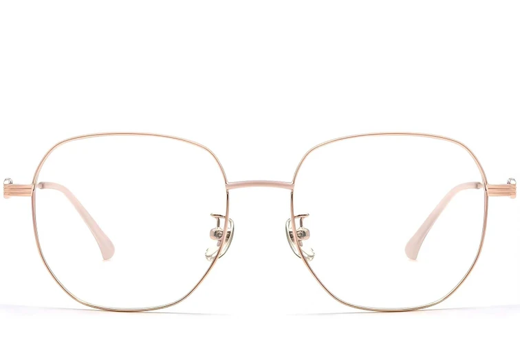Geometric Pink Metal Glasses #BS0423-0150