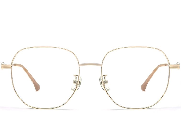Geometrische goldene Metallbrille #BS0423-0151