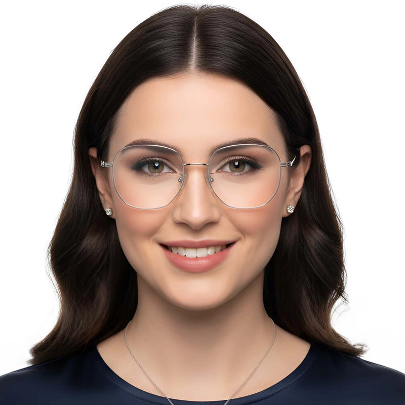 Geometric Silver Metal Glasses #BS0423-0152