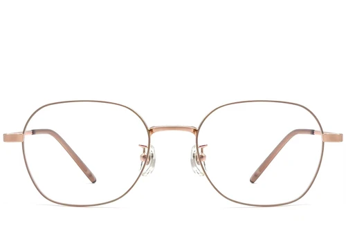 Lunettes géométriques en métal marron #BS0423-0159