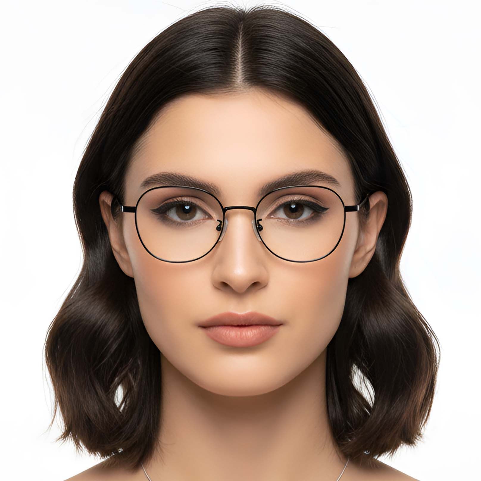 Geometric Black Metal Glasses #BS0423-0160