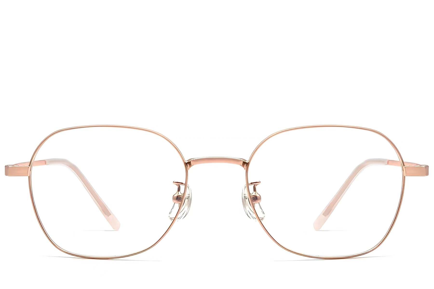 Geometric Pink Metal Glasses #BS0423-0162