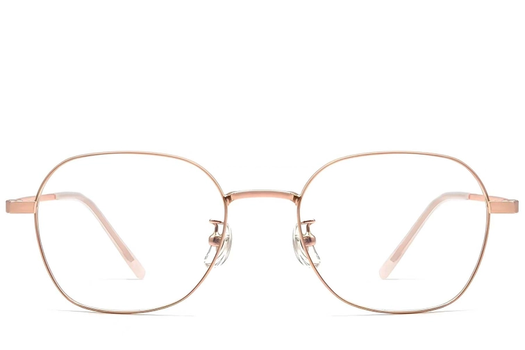 Geometric Pink Metal Glasses #BS0423-0162