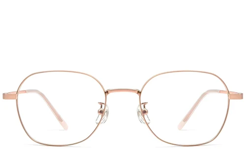Lunettes géométriques en métal rose #BS0423-0162