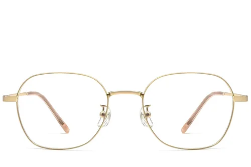 Lunettes géométriques en métal doré #BS0423-0163