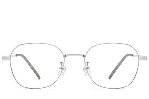 Lunettes géométriques en métal argenté #BS0423-0164