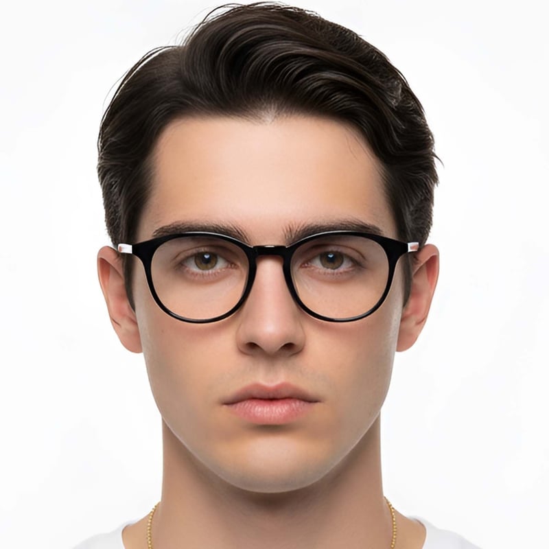 Oval Black TR90 Glasses #BS0423-0174