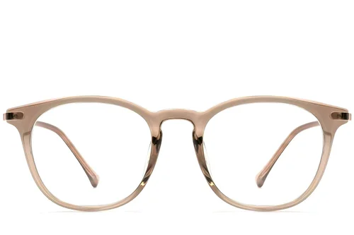 Lunettes ovales marron TR90 #BS0423-0178