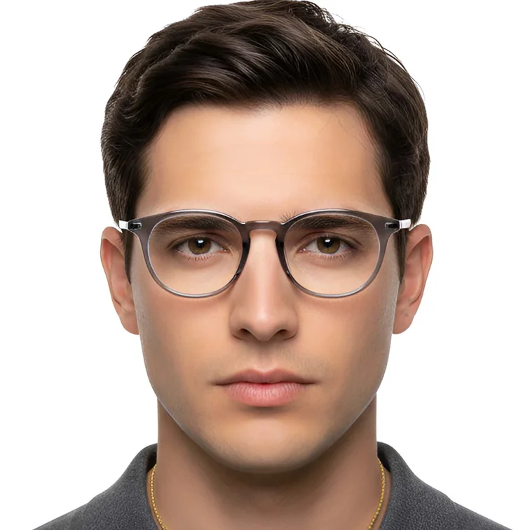 Ovale graue TR90-Brille #BS0423-0179
