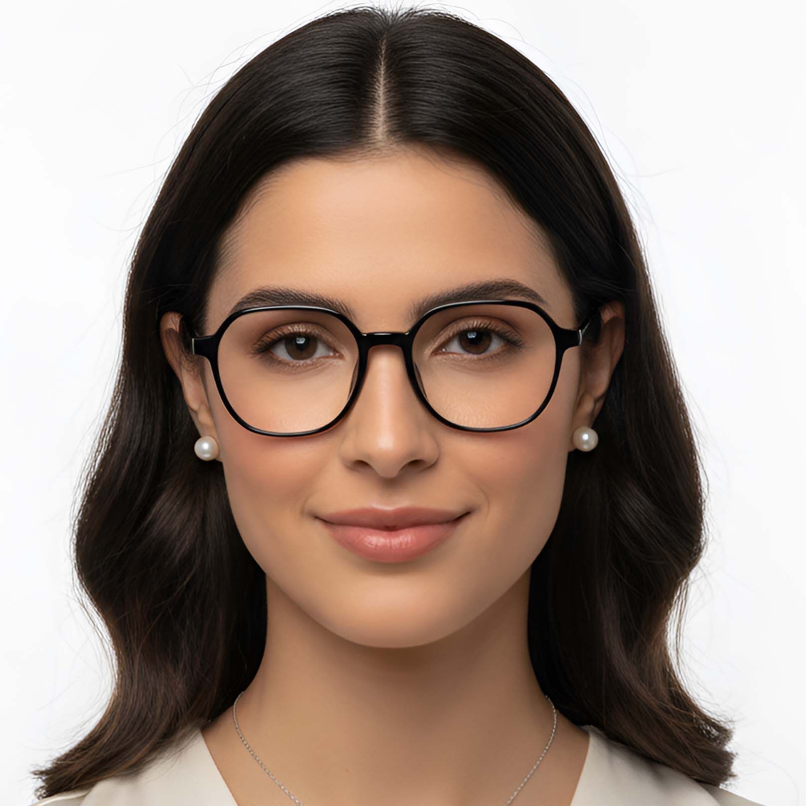 Gafas geométricas negras TR90 #BS0423-0183