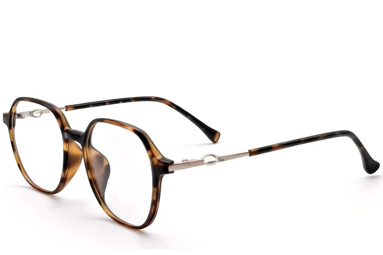 Geometric Tortoiseshell TR90 Glasses #BS0423-0185