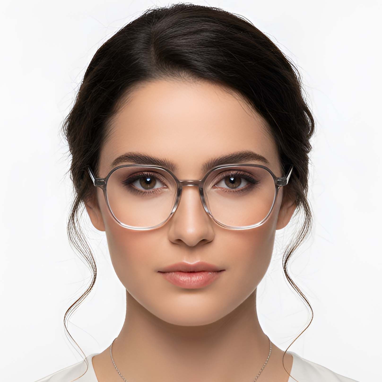 Geometric Grey TR90 Glasses #BS0423-0186