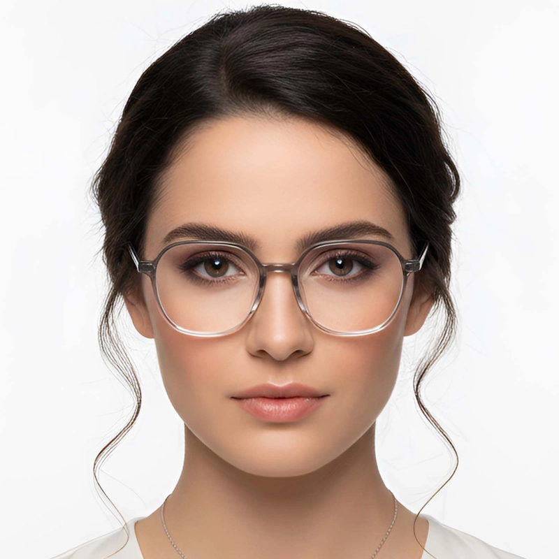 Geometric Grey TR90 Glasses #BS0423-0186