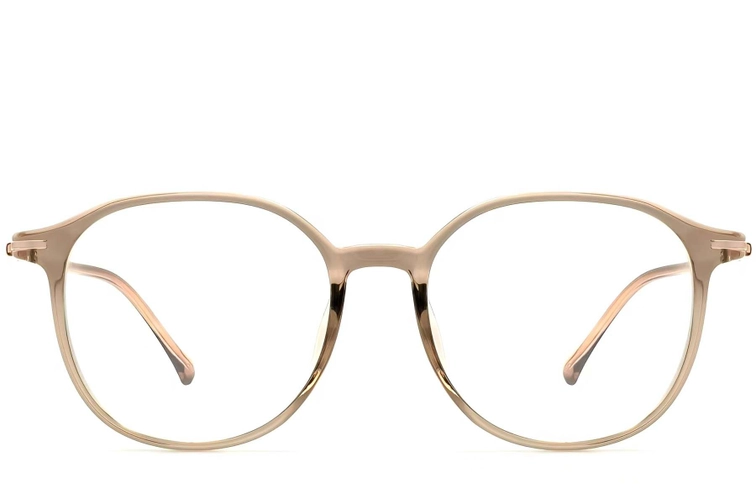 Lunettes ovales marron TR90 #BS0423-0188