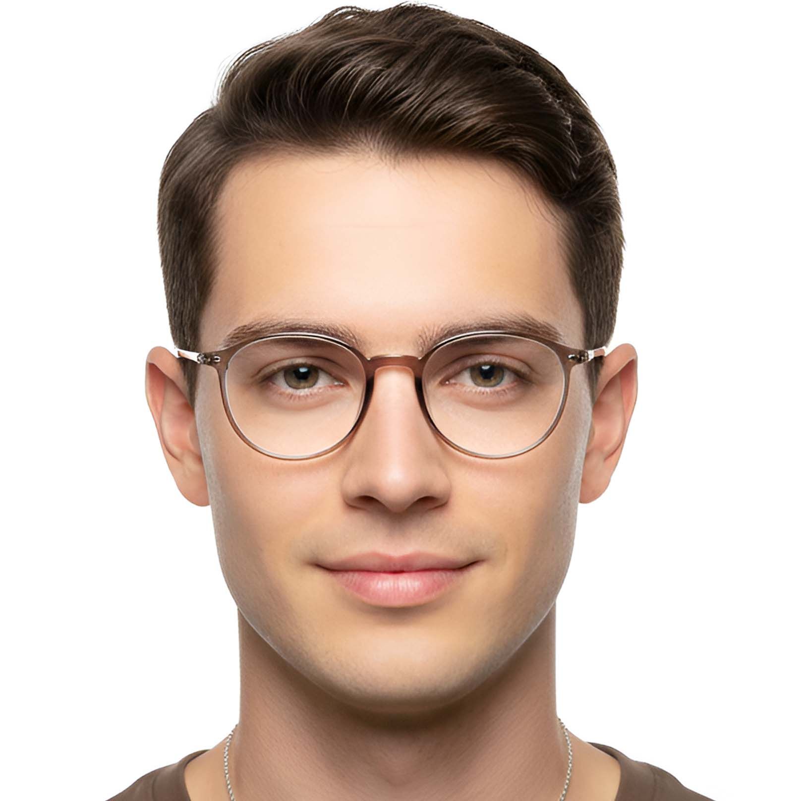 Oval Brown TR90 Glasses #BS0423-0197