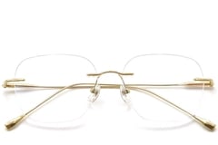Invisible Golden Titanium Glasses #BS0423-0210