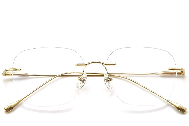 Invisible Golden Titanium Glasses #BS0423-0210