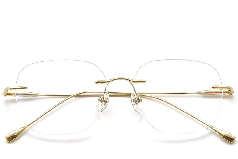 Invisible Golden Titanium Glasses #BS0423-0210