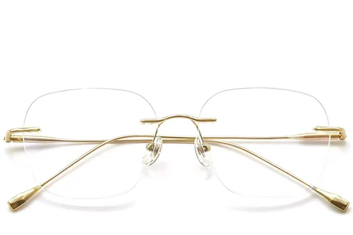 Lunettes invisibles en titane doré #BS0423-0210