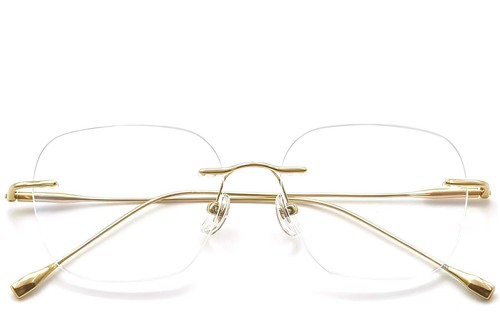Invisible Golden Titanium Glasses #BS0423-0210