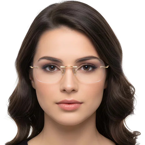 Lunettes invisibles en titane doré #BS0423-0210