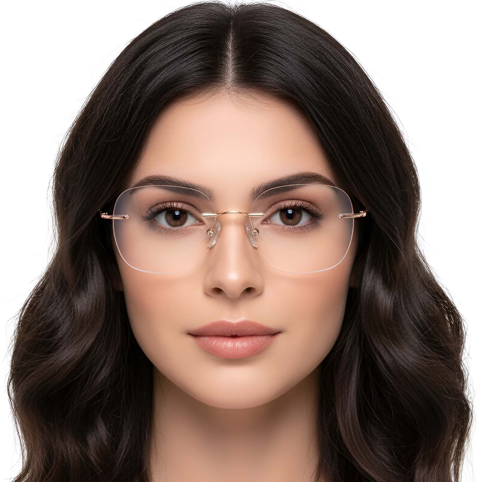 Invisible Pink Titanium Glasses #BS0423-0211