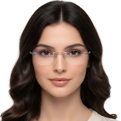 Invisible Golden Titanium Glasses #BS0423-0212