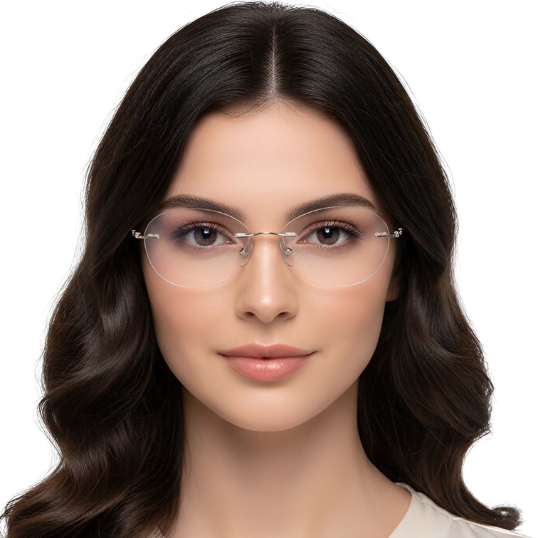 Gafas invisibles de titanio dorado #BS0423-0212