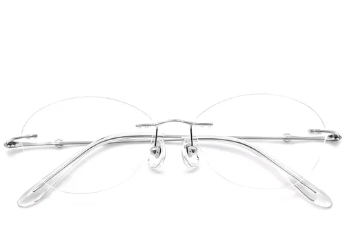 Lunettes invisibles en titane argenté #BS0423-0213