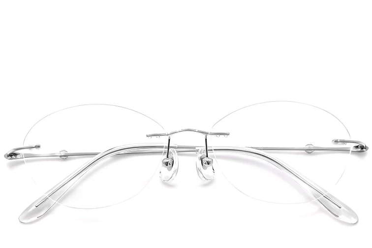 Lunettes invisibles en titane argenté #BS0423-0213