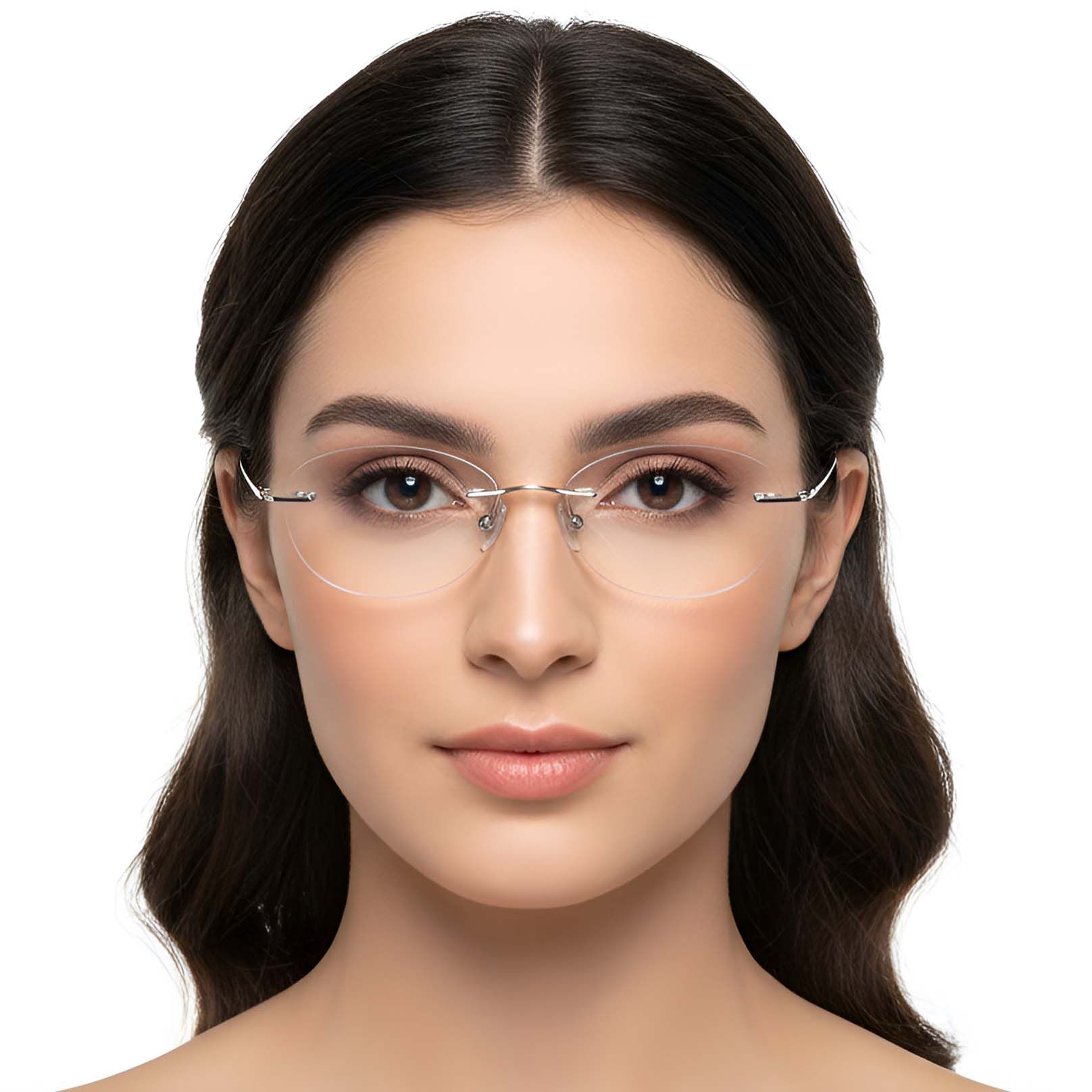 Invisible Silver Titanium Glasses #BS0423-0213