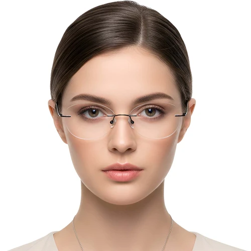 Lunettes invisibles en titane noir #BS0423-0214