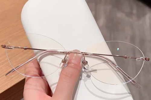 Lunettes invisibles en titane rose #BS0423-0215