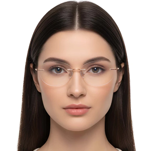 Invisible Pink Titanium Glasses #BS0423-0215