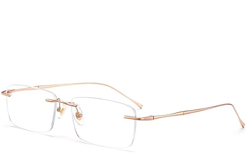Invisible Pink Titanium Glasses #BS0423-0216