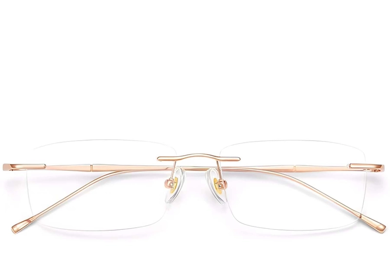 Invisible Pink Titanium Glasses #BS0423-0216