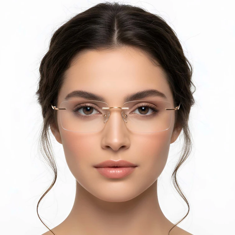 Invisible Pink Titanium Glasses #BS0423-0216