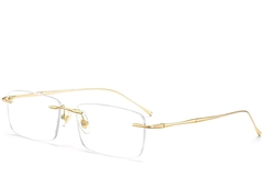 Invisible Golden Titanium Glasses #BS0423-0217