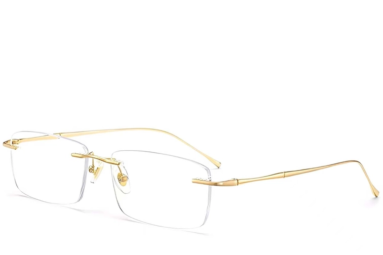 Invisible Golden Titanium Glasses #BS0423-0217